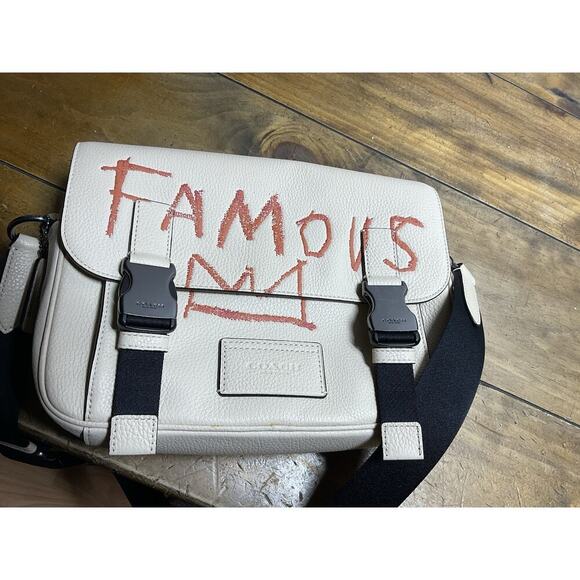 Coach X Jean Michel Basquiat Track Crossbody Pebble Leather C5425 - Picture 14 of 16